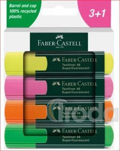 Faber Castell szövegkiemelő 4 db-os készlet, 48 Superfluorescent