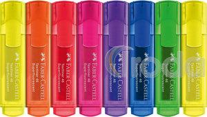 Faber-Castell Szövegkiemelő készlet 4db-os 46 fluoreszkáló papír dobozban (sárga,narancs,rózsaszín,zöld)