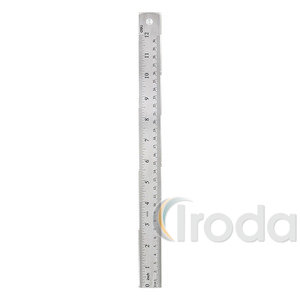 Vonalzó, fém, 30 cm, DELI PRO