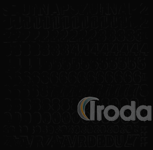 Öntapadó szám 10 mm fekete