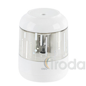 DELI Hegyezőgép, asztali, elemes, fehér