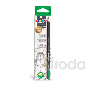 Carioca grafitceruza, radírvég nélkül, 2H, háromszögletű test