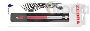 Golyóstoll Zebra 901, metál piros test, kék írás, írásvastagság:0,24mm