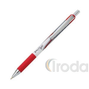 Golyóstoll Zebra Z-Grip Flight, gumifogós, piros írás, 0,27mm írásvastagság