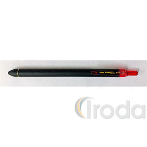 Pentel BLP437 EnerGel nyomógombos gumis testű dokument toll 0.35mm, piros