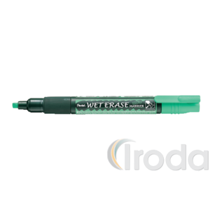 Pentel törölhető folyékony kréta vágott hegy, zöld SMW26-DO