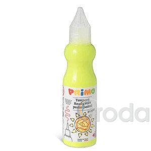 Tempera PRIMO 50ml, finomkih&uacute;z&oacute;val 2001BRF50210 neon s&aacute;rga