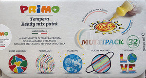 Tempera PRIMO 50ml, finomkih&uacute;z&oacute;val 2001SBOX3201 8x32db 50ml k&eacute;szlet