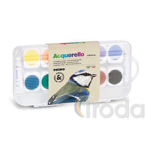 V&iacute;zfest&eacute;k PRIMO HOBBY & PROFESSIONAL 136A12GMH 12x O 30 mm (nagygombos) + ecset + 2db feh&eacute;r tempera