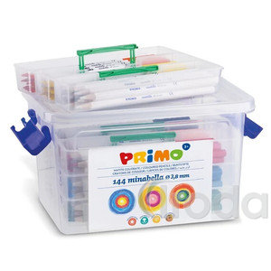 Sz&iacute;nesceruza PRIMO Minabella k&ouml;z&eacute;pvastag, 144db,12x12 sz&iacute;n, műa. dobozban