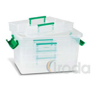 T&aacute;rol&oacute;doboz PRIMO 25,5x17x14,5 cm, műanyag, 4 db elv&aacute;laszt&oacute; t&aacute;lc&aacute;val
