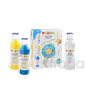 Ragaszt&oacute; PRIMO Slime Set aktiv&aacute;tor+ 2db Metalic v&iacute;zb&aacute;zis&uacute;, foly&eacute;kony, 3x240ml