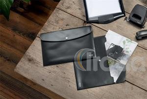 Laitz Recycle irattart&oacute; tasak, A4 PP, fekete 46780095