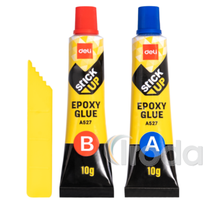 deli  Epoxi (k&eacute;tkomponensű) ragaszt&oacute;, 2x10g, &aacute;ttetsző