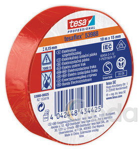 Szigetelőszalag TESA 53947-00, 10m x 15mm, piros