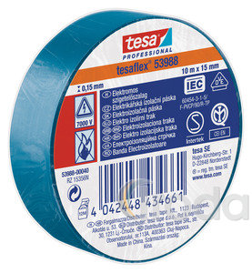 Szigetelőszalag TESA 53947-00, 10m x 15mm, kék
