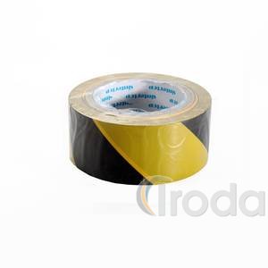 Sárga-fekete ipari padlójelzőszalag, ragasztós 50mmx33m