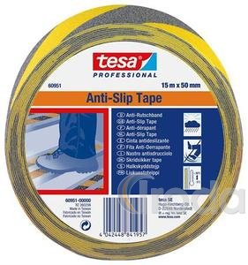 Csúszásgátló szalag, 50 mm x 15 m, TESA Anti-Slip, fekete-sárga