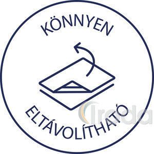 Avery öntapadó textil etikett - fehér kék kerettel 80 x 50 mm 20 ív/csomag