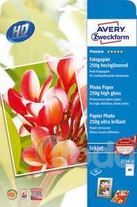 Fotópapír -2556- A4/250gr. tintasugaras fényes AVERY 