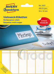 Etikett -3327- 50x19mm univerzális FEHÉR AVERY 