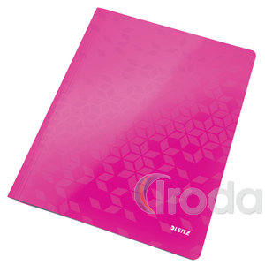 Gyorsfűző, laminált karton, A4, LEITZ Wow pink