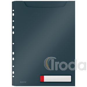 Leitz Cosy Privacy jumbo genotherm - lefűzhető tasak, A4, PP,  bársony szürke (3db)