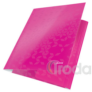 Gumis mappa, 15 mm, karton, A4, LEITZ Wow, pink