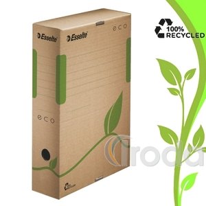 Esselte ECO archiváló doboz, 80 mm, barna Méret: 80x327x233 mm 623916