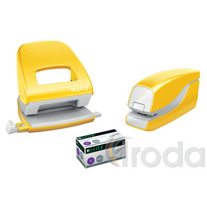 Leitz WOW elemes elektromos tűzőgép, sárga 55661016