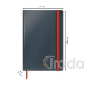 Leitz COSY Soft touch jegyzetfüzet (B5), bársony szürke, kockás