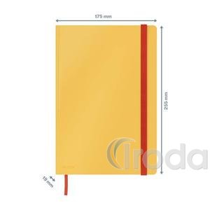 Leitz COSY Soft touch jegyzetfüzet (B5), meleg sárga, kockás