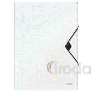 Leitz WOW gumis mappa, PP, fehér 45990001