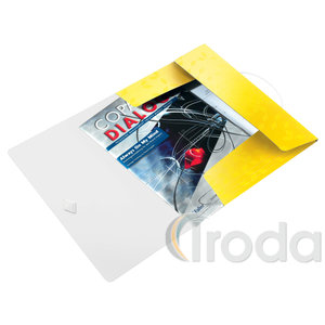 Leitz WOW gumis mappa, PP, sárga 45990016