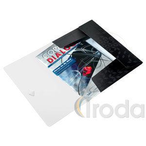 Leitz WOW gumis mappa, PP, fekete 45990095