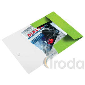 Leitz WOW gumis mappa, PP, zöld (45990064 helyettesítője) 45990054