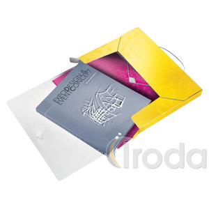 Leitz WOW JUMBO gumis mappa, PP, sárga 46290016