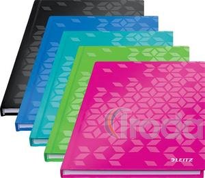 Leitz WOW beírókönyv A5, kockás, fekete 46281095