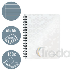Leitz WOW spirálfüzet, A5, vonalas, fehér 46390001