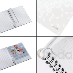 Leitz WOW spirálfüzet, A5, vonalas, fehér 46390001
