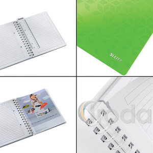 Leitz WOW spirálfüzet, A5, vonalas, zöld (46390064 helyettesítője) 46390054
