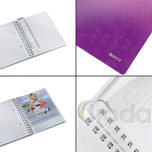 Leitz WOW spirálfüzet, A5, vonalas, lila 46390062