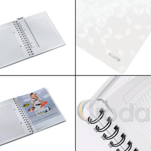 Leitz WOW spirálfüzet, A5, kockás, fehér 46410001
