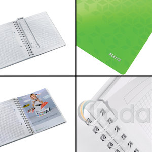 Leitz WOW spirálfüzet, A5, kockás, zöld (46410064 helyettesítője) 46410054