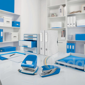 Leitz WOW spirálfüzet, A5, kockás, kék 46410036