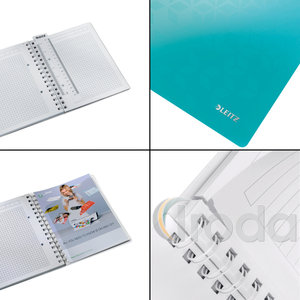 Leitz WOW spirálfüzet, A5, kockás, jégkék 46410051
