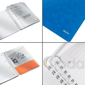 Leitz WOW spirálfüzet, A4, vonalas, kék 46370036