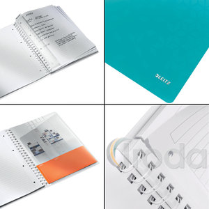 Leitz WOW spirálfüzet, A4, vonalas, jégkék 46370051