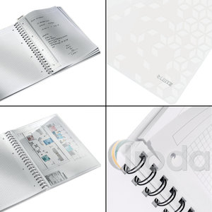 Leitz WOW spirálfüzet, A4, kockás, fehér 46380001