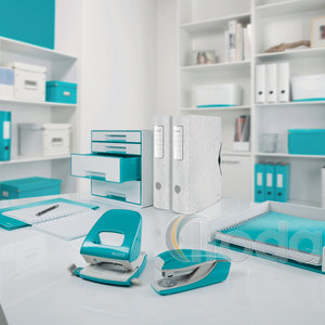 Leitz WOW spirálfüzet, A4, kockás, jégkék 46380051